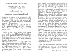 Hendrikus Jacobus van der Bruggen Catharina Petronella van Kessel