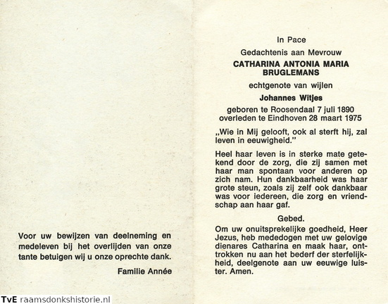 Catharina Antonia Maria Bruglemans Johannes Witjes