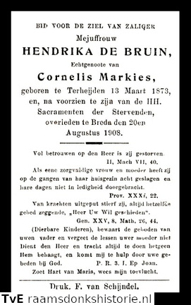 Hendrika de Bruin Cornelis Markies