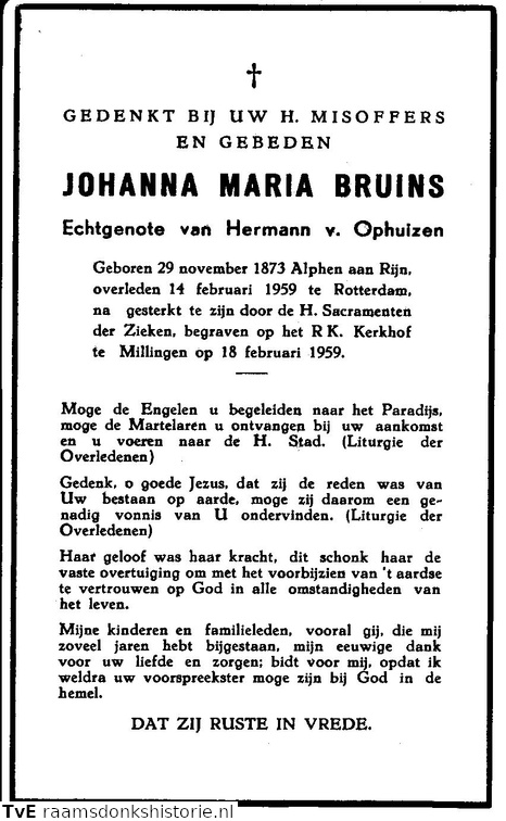 Johanna Maria Bruins Herman v Ophuizen