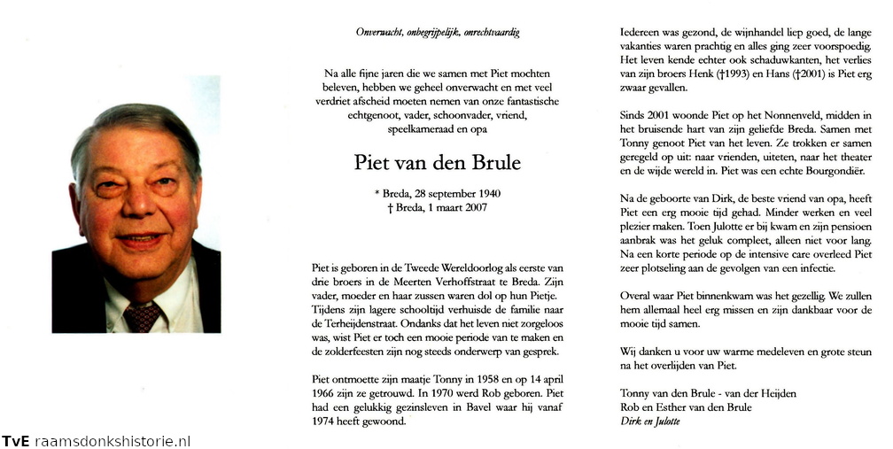 Piet van den Brule Tonny van der Heijden