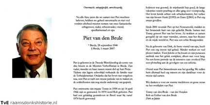 Piet van den Brule Tonny van der Heijden