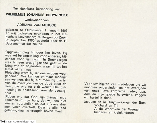 Wilhelmus Johannes Bruyninckx Adriana van Merode