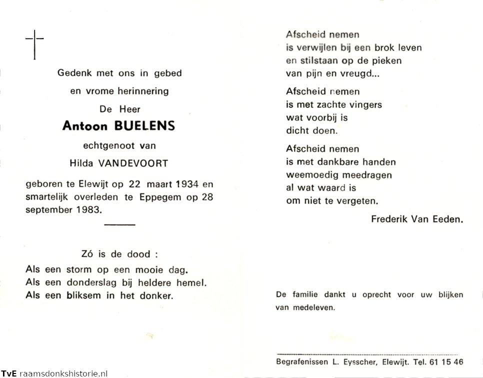 Antoon Buelens Hilda Vandevoort