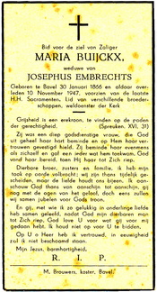 Maria Buijckx Josephus Embrechts