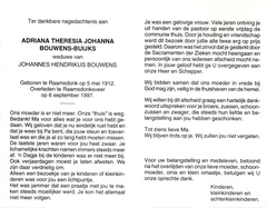 Adriana Theresia Johanna Buijks Johannes Hendrikus Bouwens