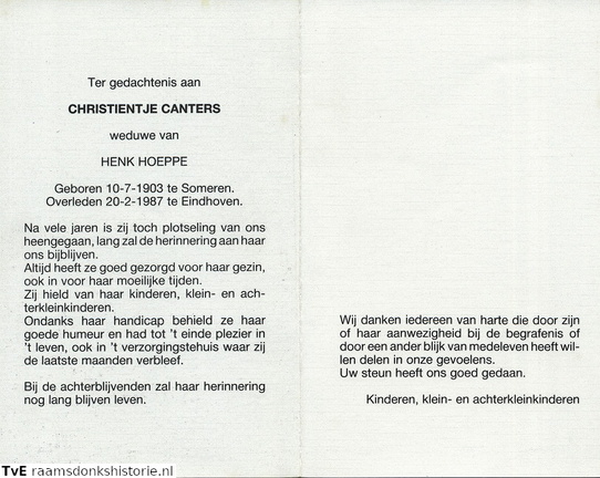 Christientje Canters Henk Hoeppe