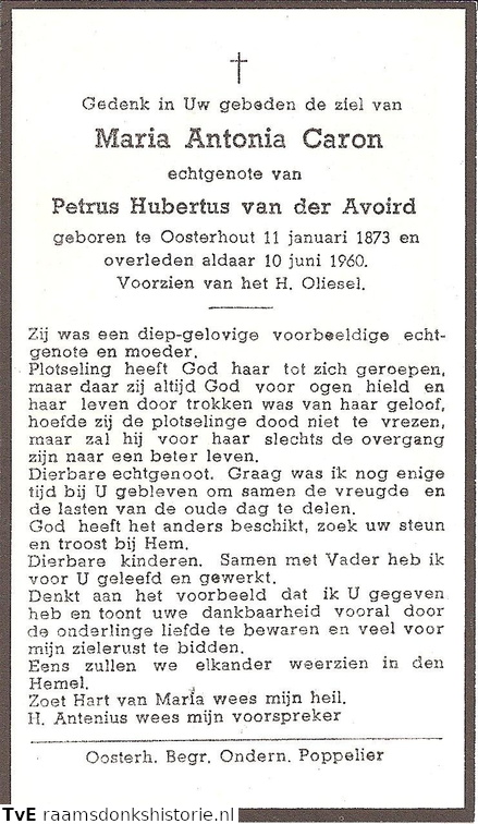 Maria Antonia Caron Petrus Hubertus van der Avoird