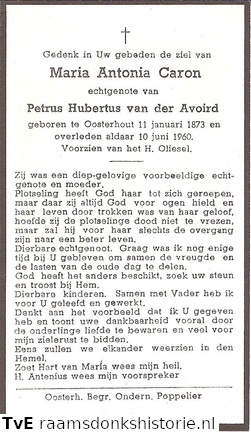Maria Antonia Caron Petrus Hubertus van der Avoird