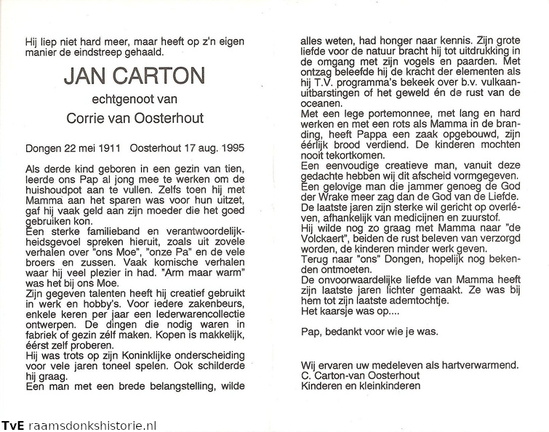 Jan Carton Corrie van Oosterhout