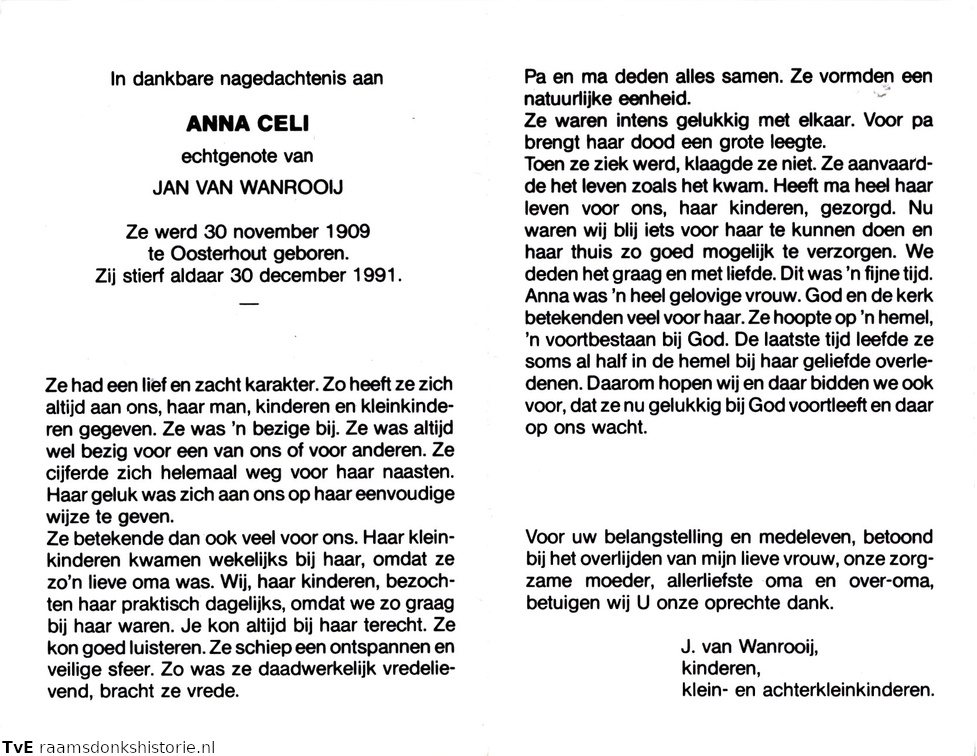 Anna Celi Jan van Wanrooij