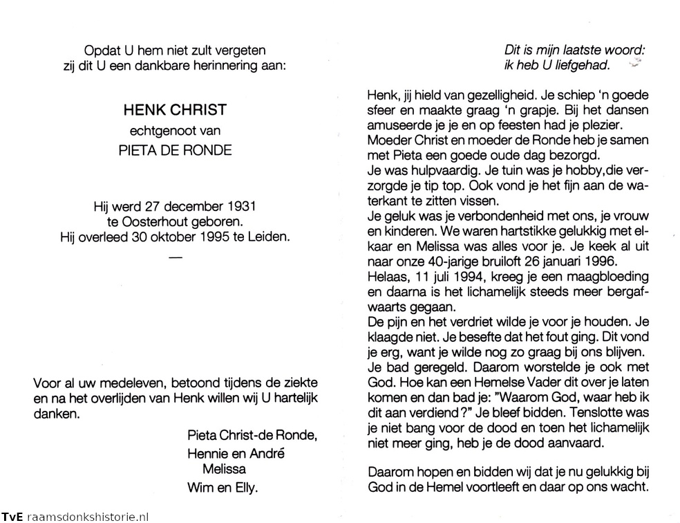 Henk Christ Pieta de Ronde