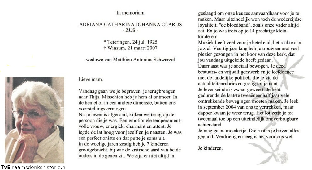 Adriana Catharina Johanna Clarijs Matthieu Antonius Schwerzel