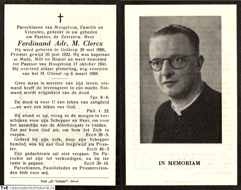 Ferdinand Adrianus M. Clercx priester