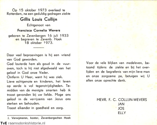 Gillis Louis Collijn Francisca Cornelia Wevers