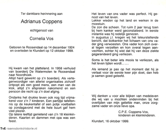 Adrianus Coppens Cornelia Vos