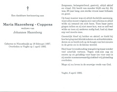 Maria Coppens Johannes Hazenberg