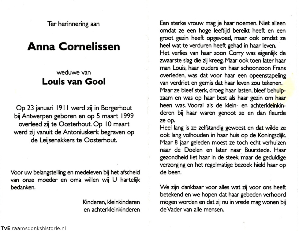 Anna Cornelissen Louis van Gool