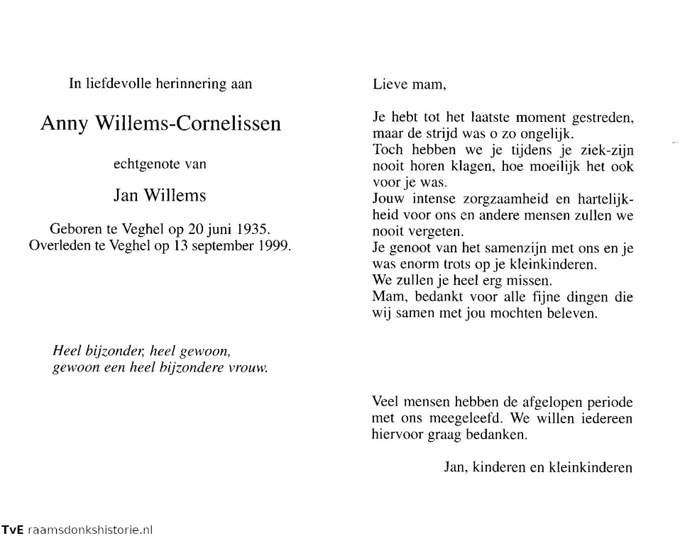 Anny Cornelissen Jan Willems