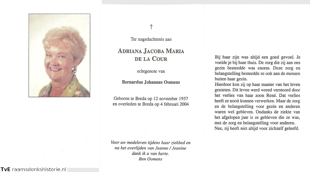 Adriana Jacoba de la Cour Bernardus Johannes Oomens