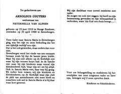 Arnoldus Couters Pieternella van Alphen