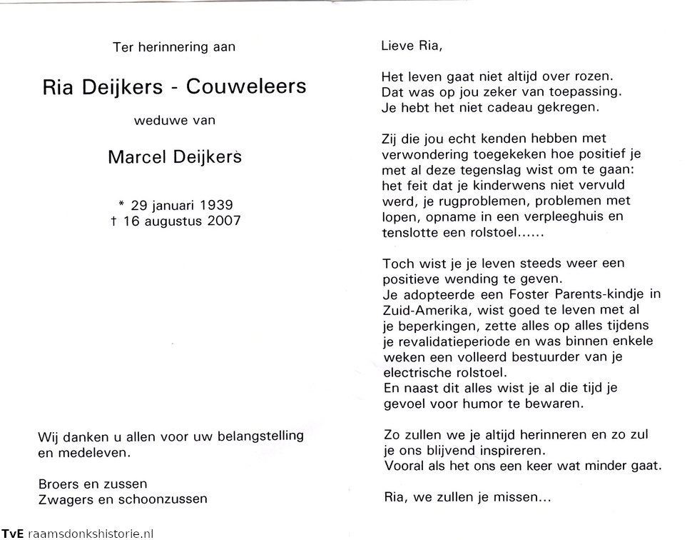 Ria Couweleers Marcel Deijkers