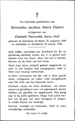 Dames Bernardus Jacobus Maria Elisabeth Petronella Maria Moll