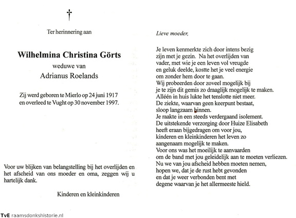 Görts Wilhelmina Christina Adrianus Roelands