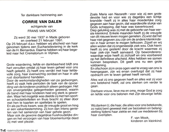 Corrie van Dalen  Frans van Mook