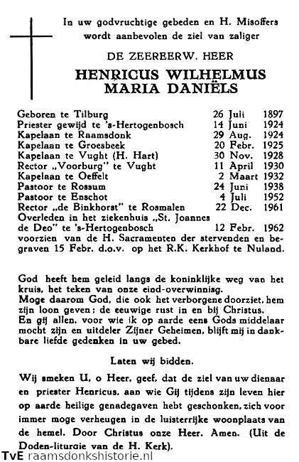 Henricus Wilhelmus Maria Daniëls priester
