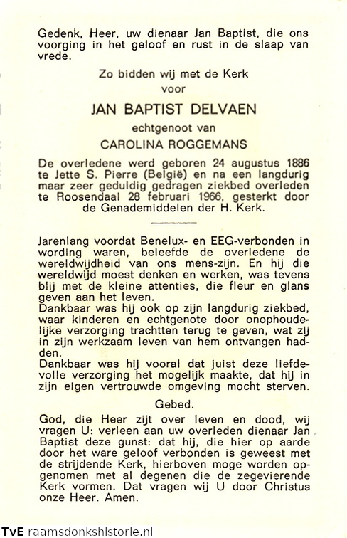 Jan Baptist Delvaen Carolina Roggemans