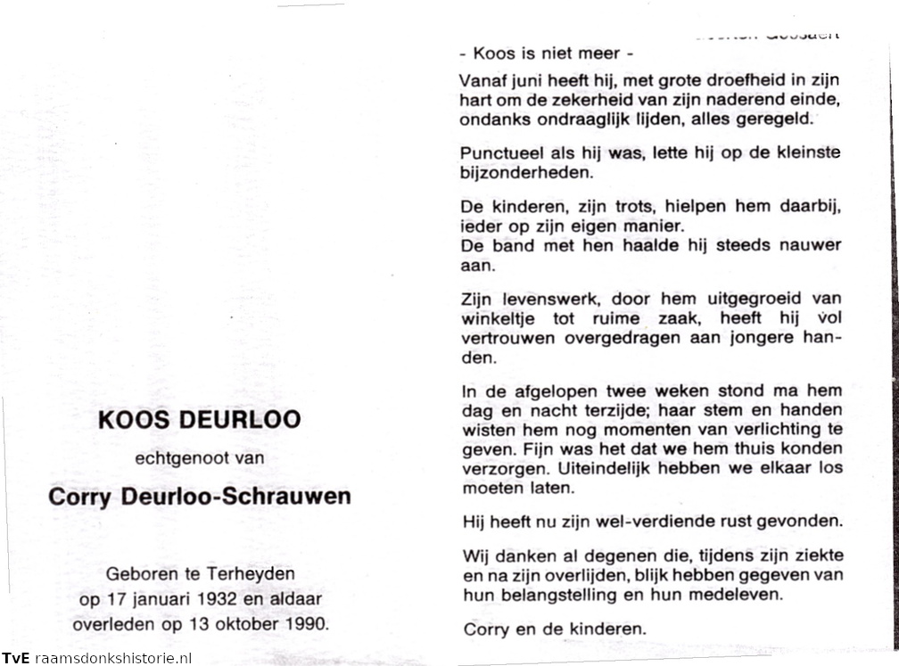 Koos Deurloo, Corry Schrauwen