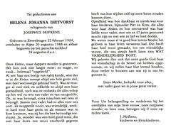 Helena Johanna Dietvorst Josephus Hofkens