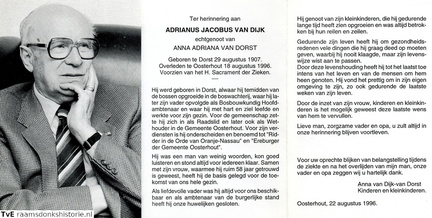 Adrianus Jacobus van Dijk Anna Adriana van Dorst