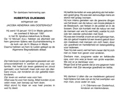 Hubertus Dijkmans Jacoba Hendrika van Oosterhout