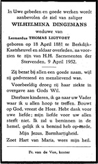 Wilhelmina Dingemans Leonardus Thomas Ligtvoet