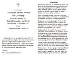 Francisca Catharina Antonia van Disseldorp Gabriël Hendrikus van Strien