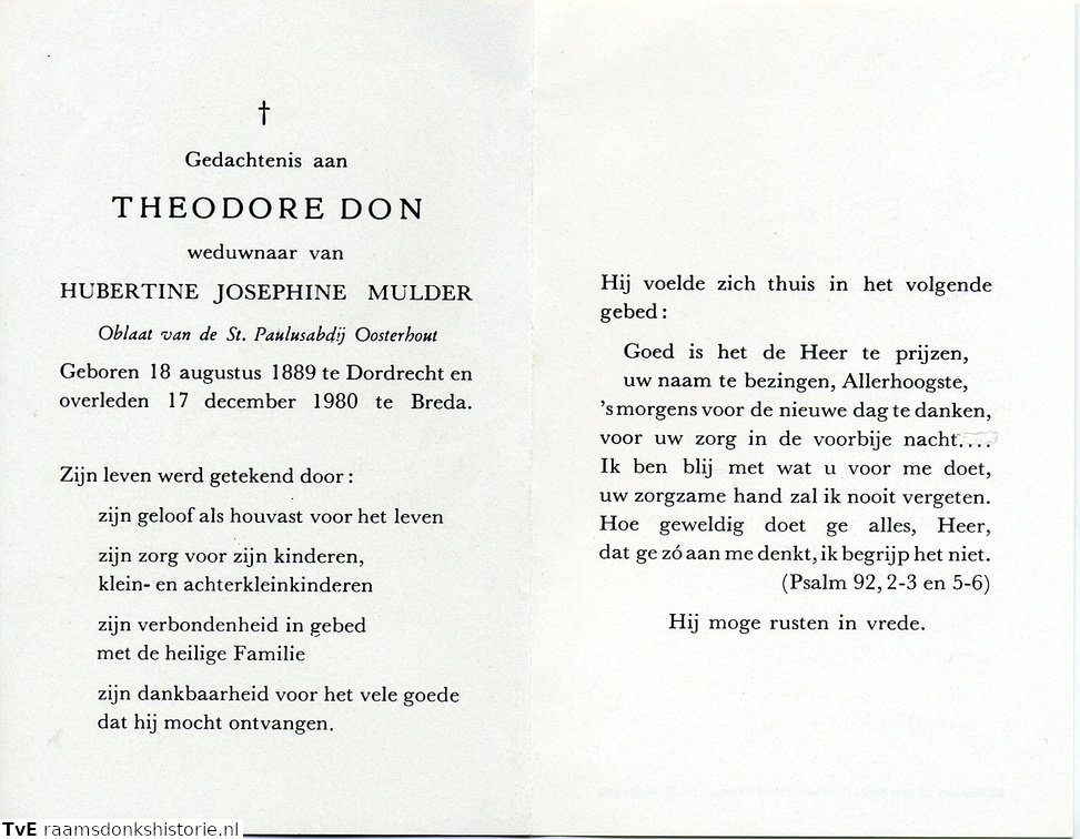 Theodore Don Hubertine Josephina Mulder