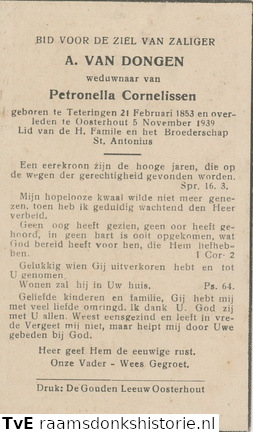 A. van Dongen- Petronella Cornelissen