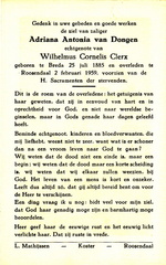 Adriana Antonia van Dongen Wilhelmus Cornelis Clerx