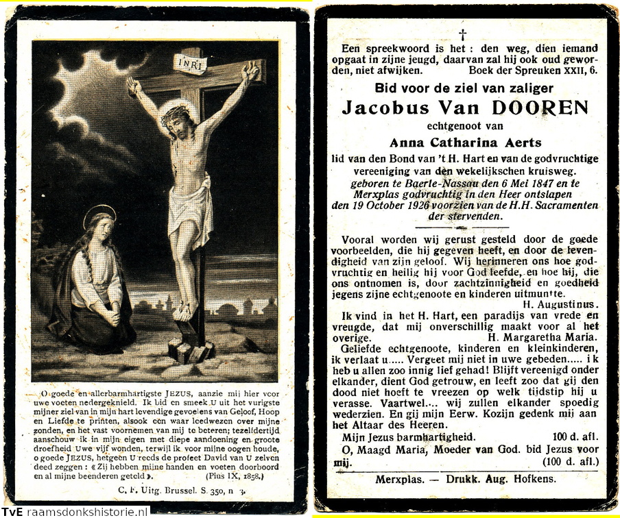 Jacobus van Dooren Anna Catharina Aerts