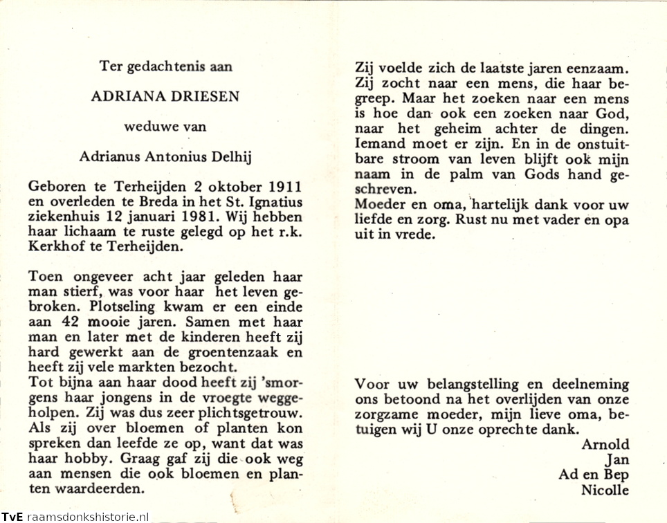 Adriana Driesen Adrianus Antonius Delhij