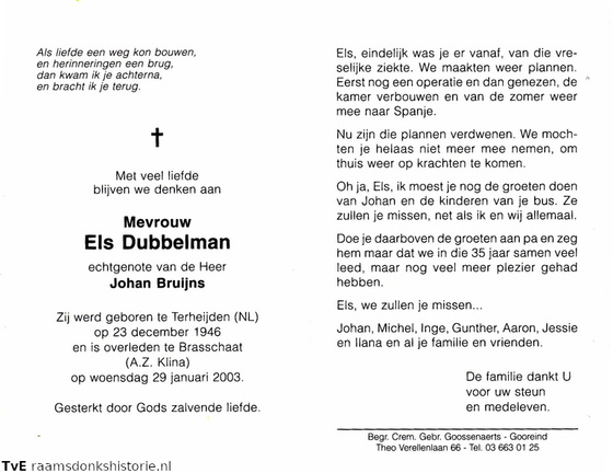 Els Dubbelman Johan Bruijns
