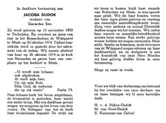 Jacoba Dudok Gerardus Sins