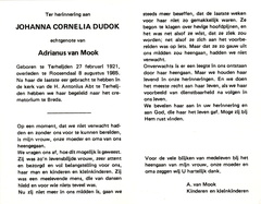 Johanna Cornelia Dudok Adrianus van Mook