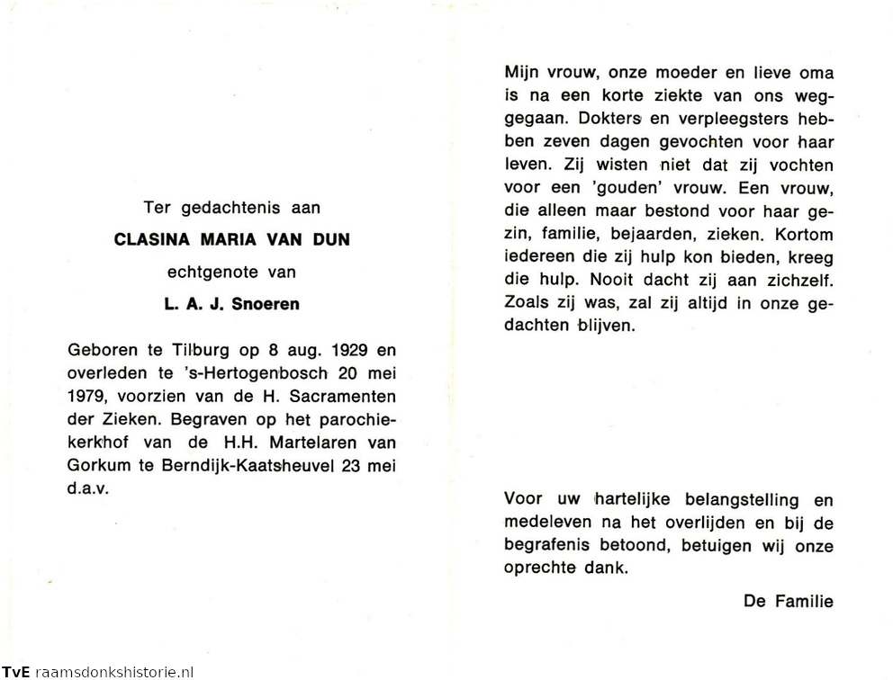 Clasina Maria van Dun L.A.J. Snoeren