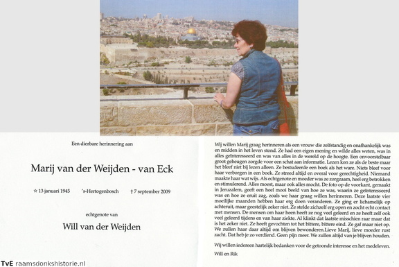 Marij van Eck- Will van der Weijden