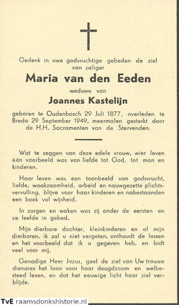 Maria van den Eeden- Joannes Kastelijn
