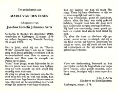 Maria van den Elsen- Jacobus Cornelis Johannes Aerts