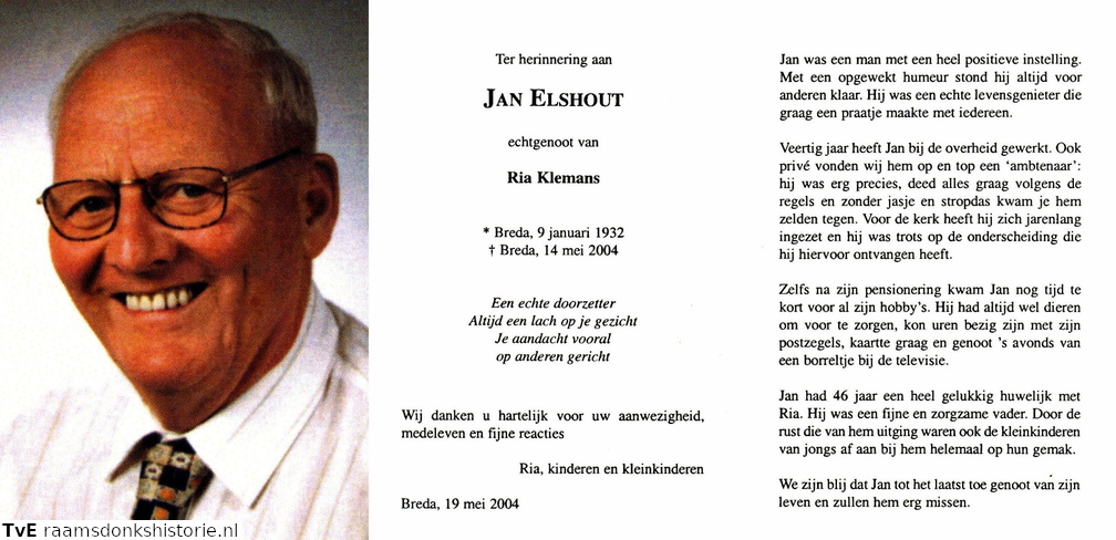 Jan Elshout Ria Klemans
